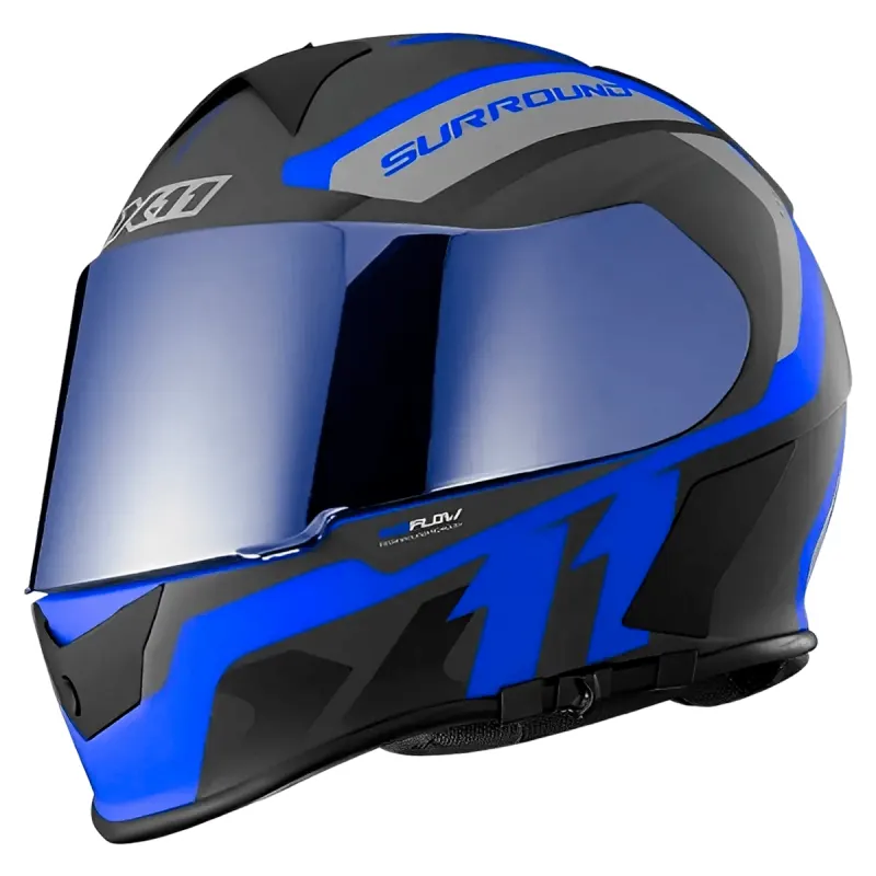 Capacete X11 Revo Pro Surround Azul Fechado - 