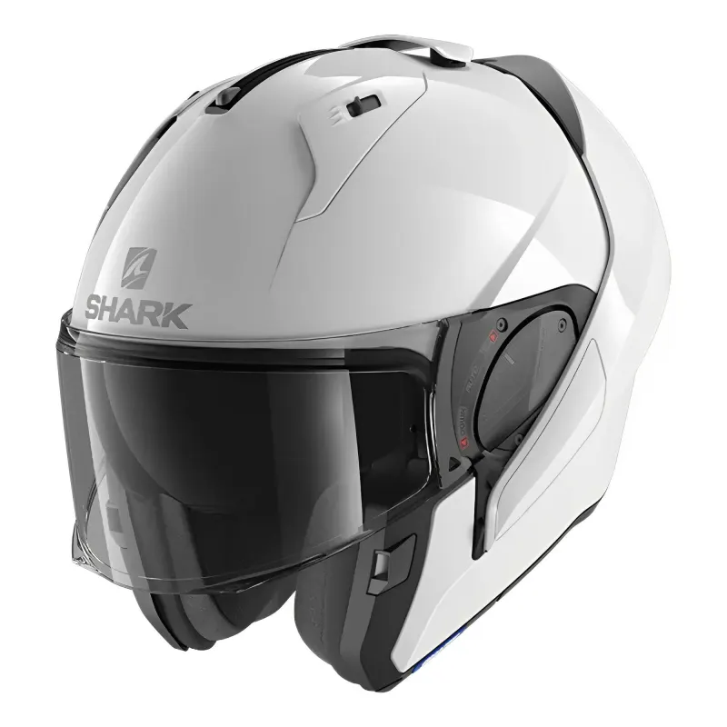 Capacete Shark Evo ES Blank Branco WHU Articulado/Robocop - Branco WHU