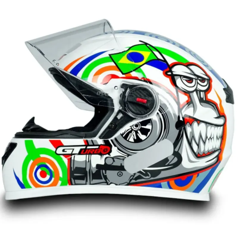 Capacete FW3 GT Turbo Branco Fechado - 