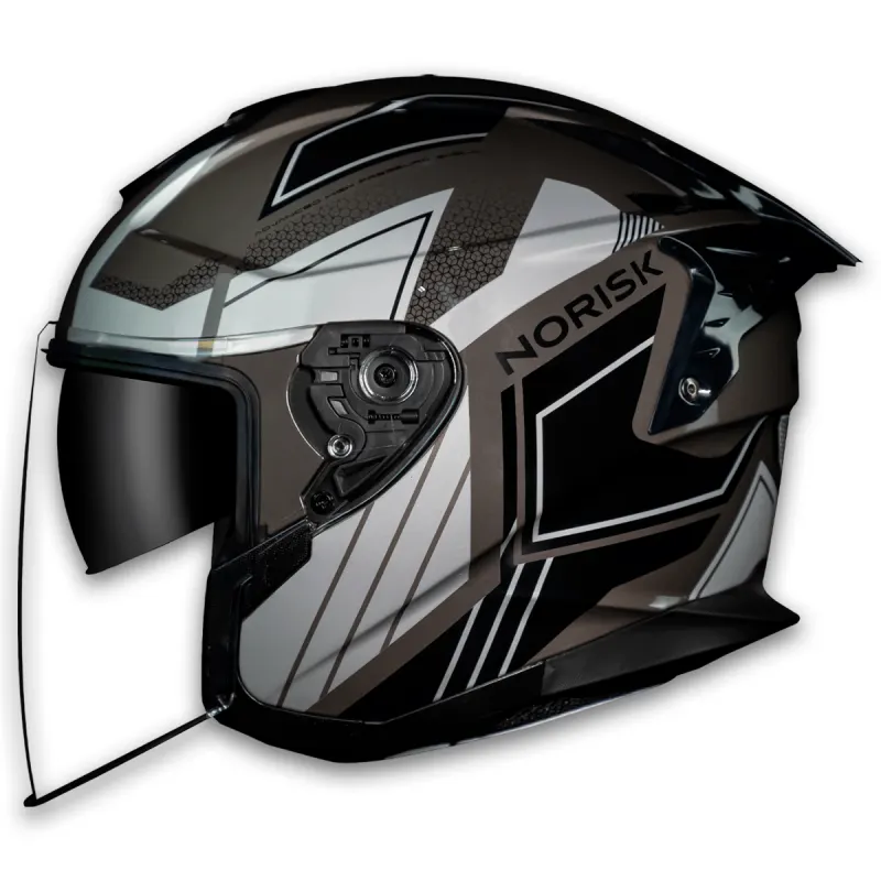 Capacete Norisk Downtown Provenza Preto Titanium Fechado - Preto Titanium