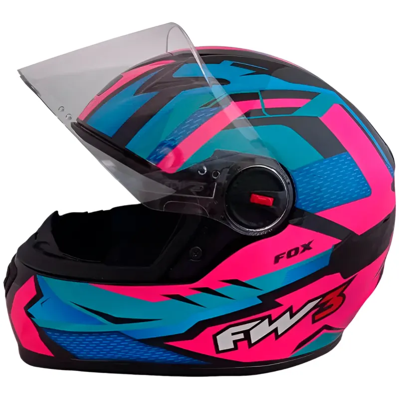 Capacete FW3 GTN Fox Rosa Fechado - Rosa