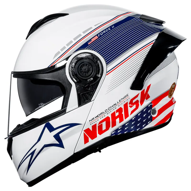 Capacete Norisk Force 2 Grand Prix Articulado/Robocop - Monocolor