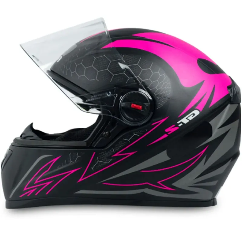 Capacete FW3 GT2 Fosco Preto Rosa Fechado - 