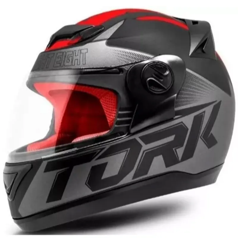 Capacete Pro Tork Capacete Tork 788 G7 Evolution Fosco Preto Vermelho Fechado - 