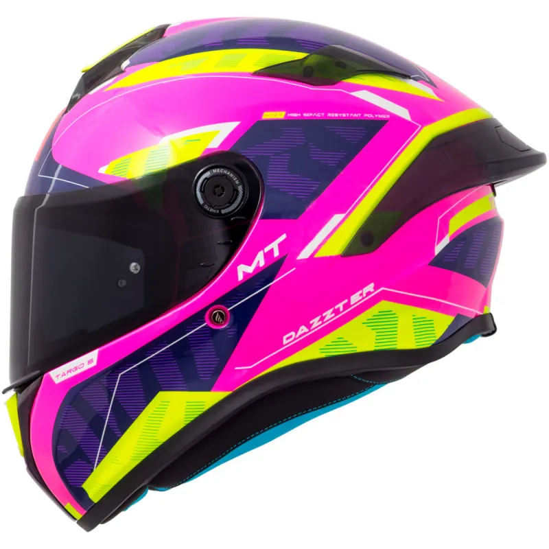 Capacete MT Targo S Dazzter C8 Rosa Fechado - 