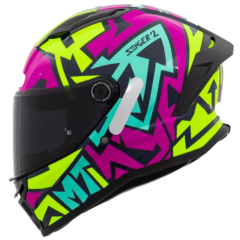 Capacete MT Fechado Stinger 2 Meld C8 Rosa Fechado - 