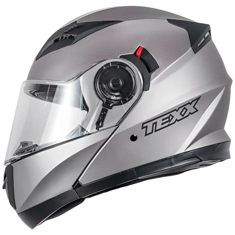 Capacete Texx Gladiator V3 Chumbo Fosco Articulado/Robocop - 