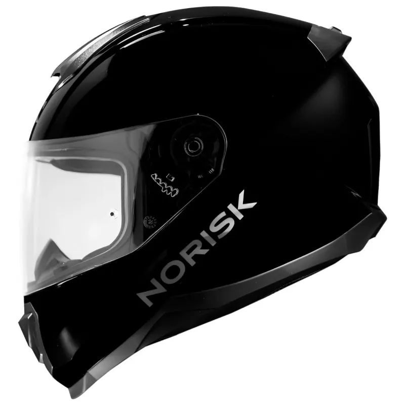 Capacete Norisk Razor Preto Brilhante Fechado - Preto Brilhante