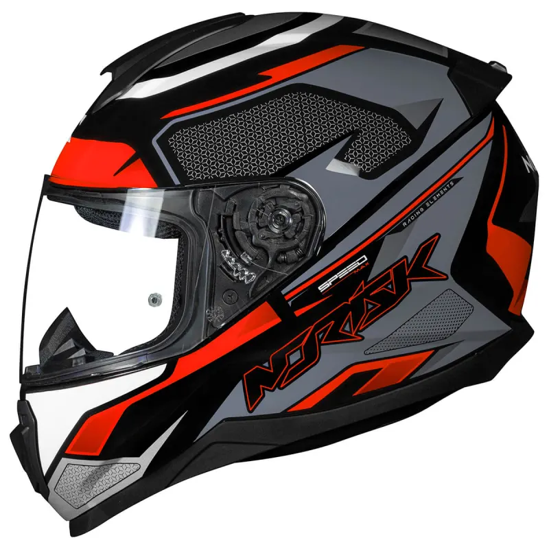 Capacete Norisk Razor Speedmax Preto Laranja Fechado - Preto Laranja