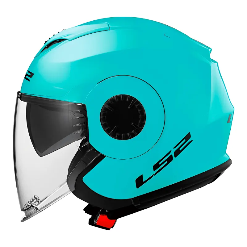 Capacete LS2 OF570 Verso Azul Ciano Aberto - Azul