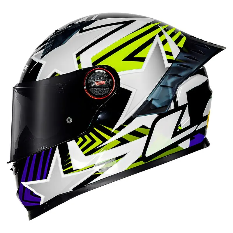 Capacete LS2 FF358 Pro Estellar Fechado - Preto Amarelo