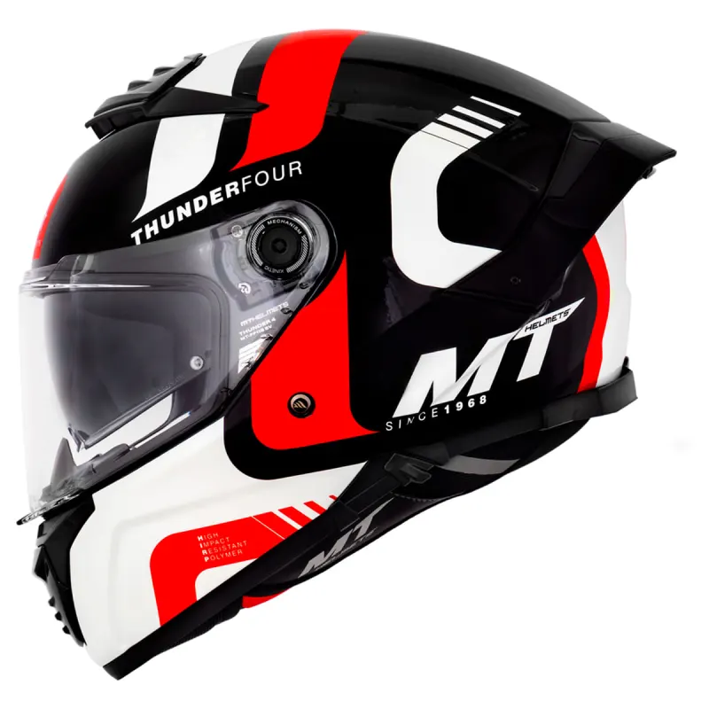 Capacete MT Thunder 4 Sail B5 Vermelho Fechado - 