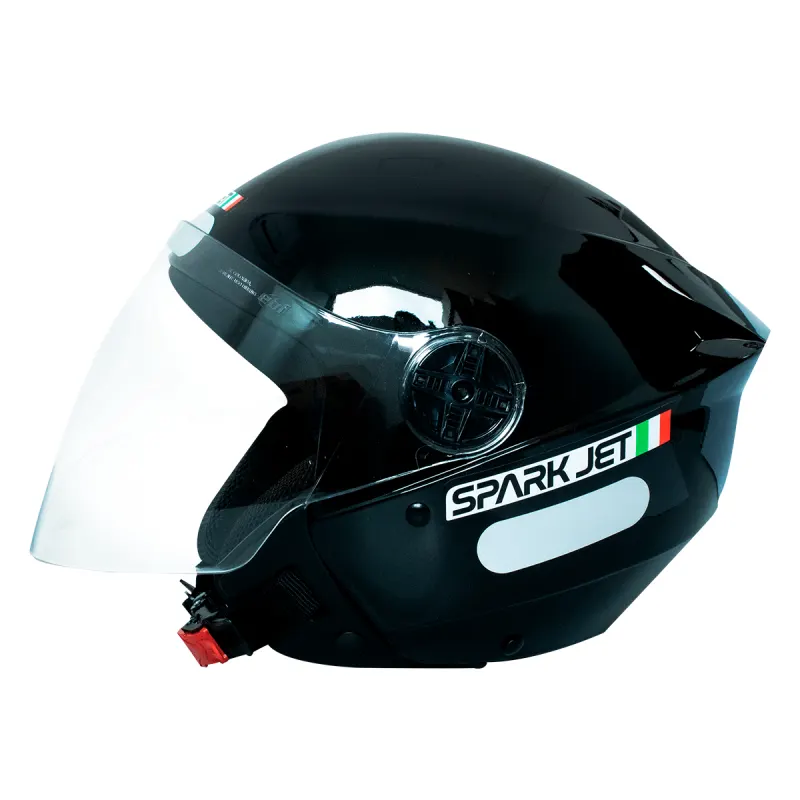 Capacete EBF Spark Jet Preto Aberto - 