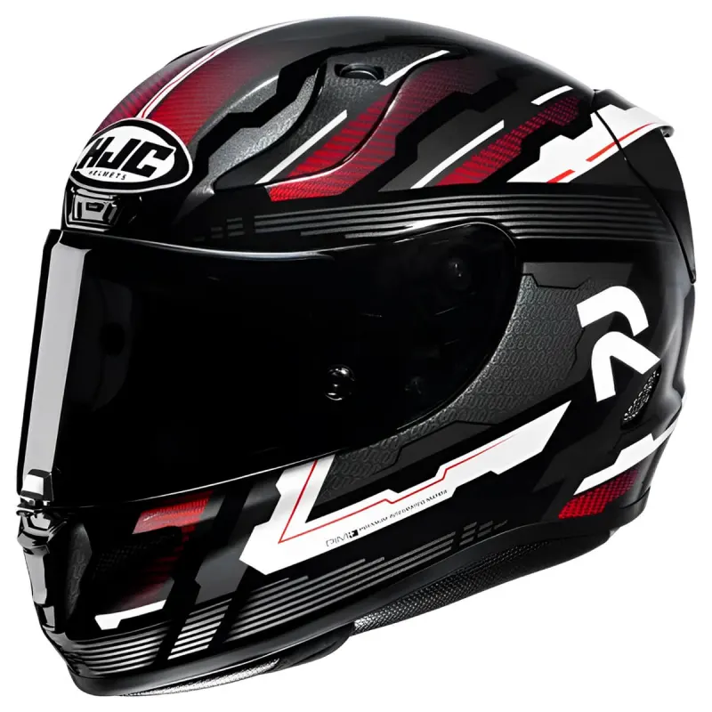 Capacete HJC RPHA 11 Stobon Preto Vermelho Branco Fechado - 