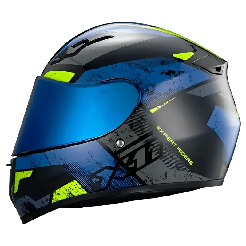 Capacete X11 Trust Pro Ballads Azul Neon Fechado - 