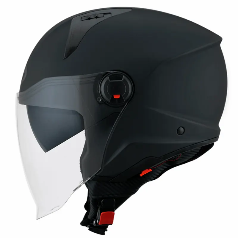 Capacete KYT Capacete Original KYT D-City Plain Fosco Preto Aberto - Preto