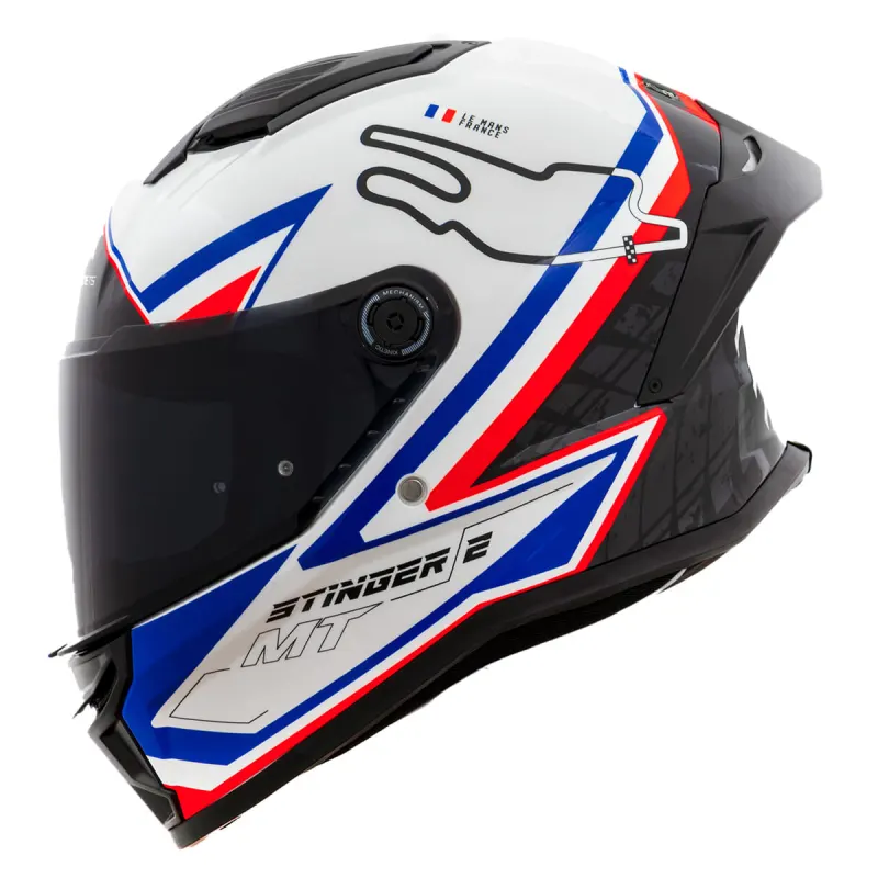 Capacete MT Stinger 2 Grand Prix A7 França Fechado - 