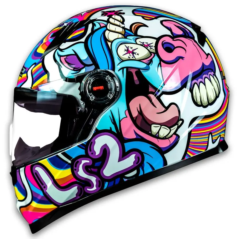 Capacete LS2 FF358 Bubble Branco Fechado - Branco