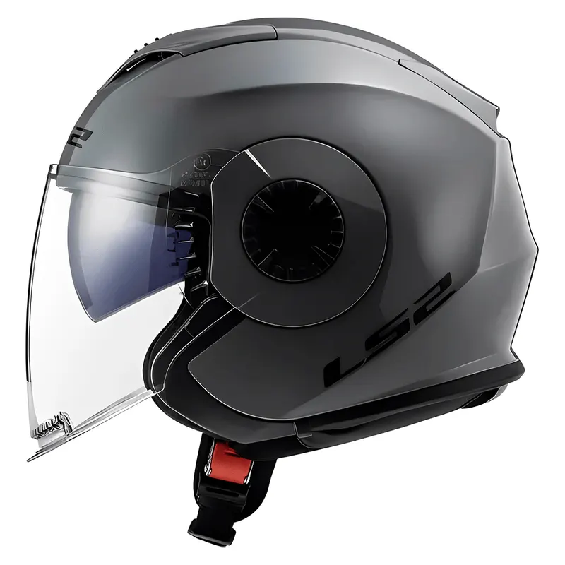 Capacete LS2 OF570 Verso Nardo Grey Aberto - Cinza