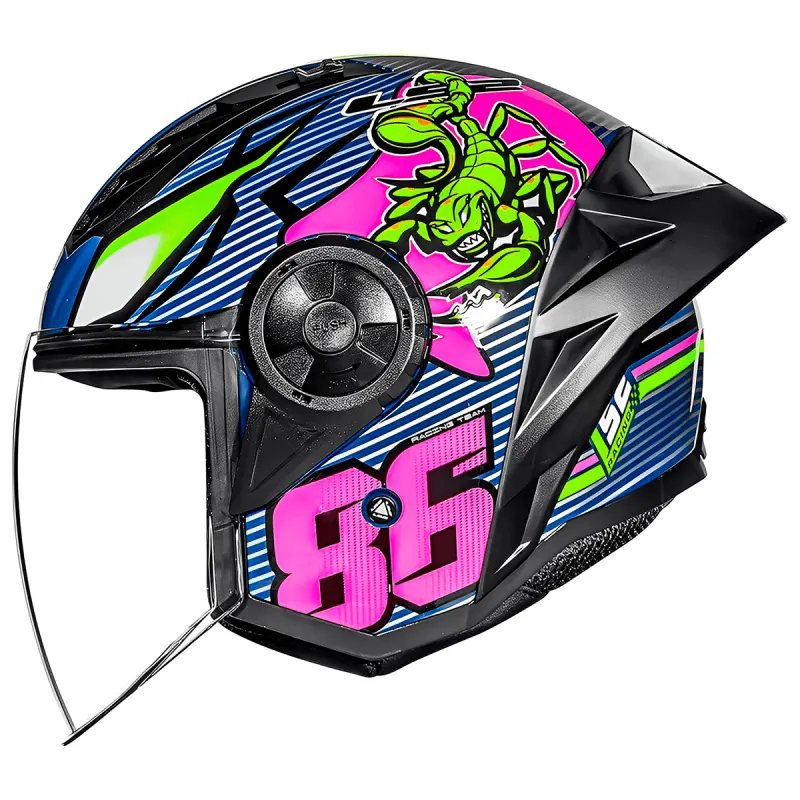 Capacete LS2 OF616 S Airflow 2 Sting Dark Aberto - Monocolor