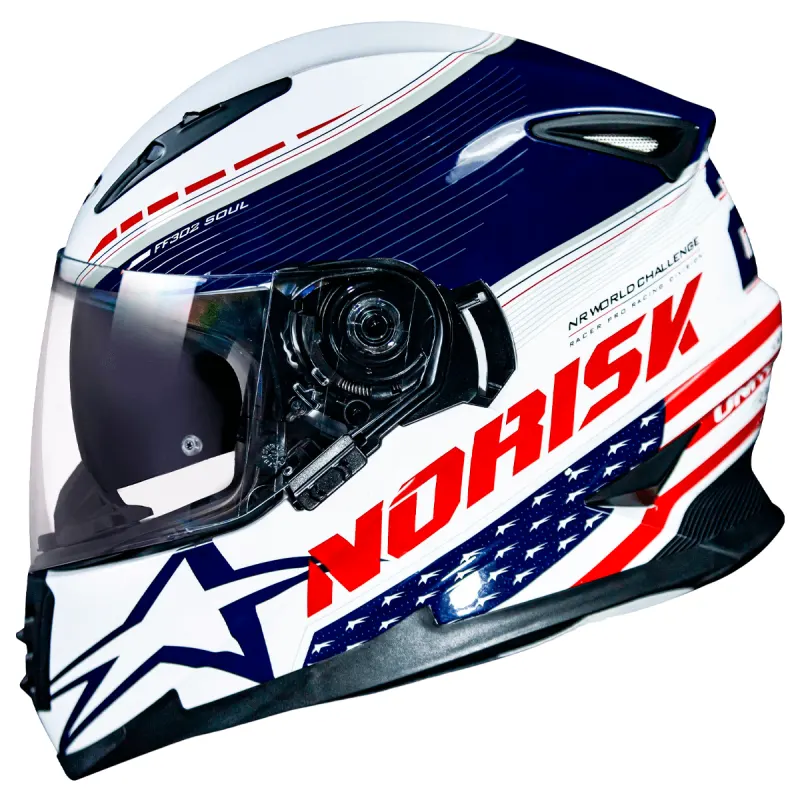 Capacete Norisk FF302 Soul Grand Prix USA Fechado - Monocolor