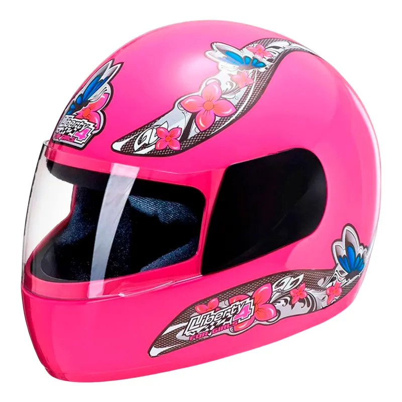 Capacete Pro Tork Liberty Four Girls Rosa Fechado - 