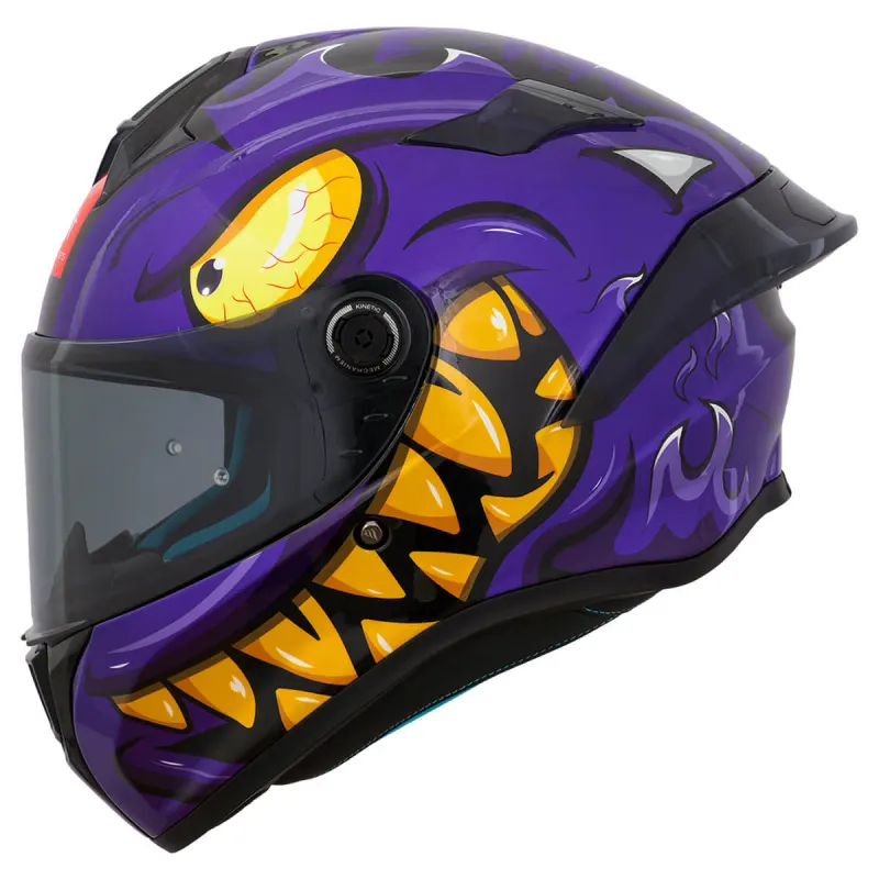 Capacete MT Capacete Fechado MT Targo S Angelandemon Roxo Rosa B8 Fechado - 