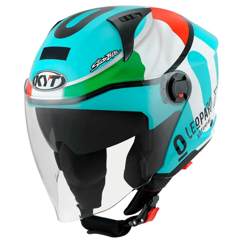 Capacete KYT Capacete Original KYT D-City Dennis Foggia Leopard Aberto - 