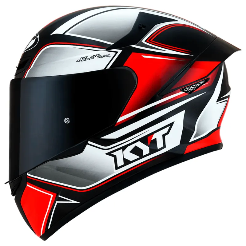 Capacete KYT TT Course Tourist Vermelho Fluorescente Fechado - 