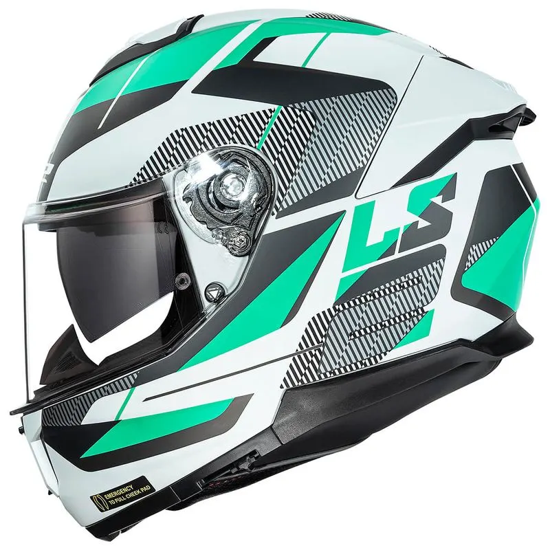 Capacete LS2 FF808 Stream 2 Road Cyan Cinza Fosco Fechado - Cinza