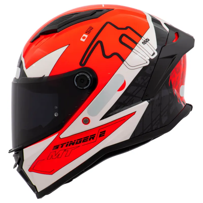 Capacete MT Stinger 2 Grand Prix C5 Japão Fechado - 
