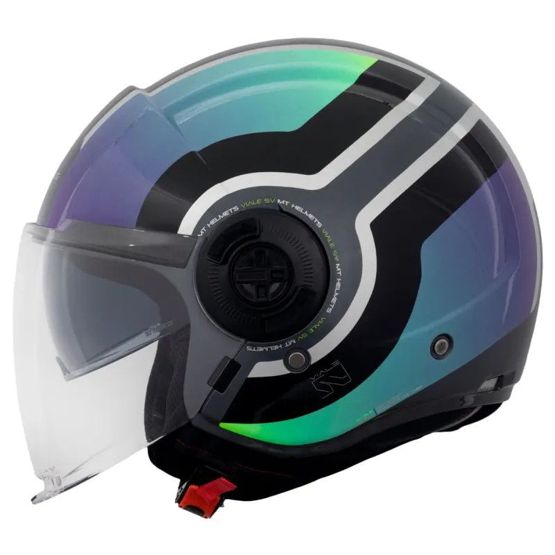 Capacete MT Viale SV Stereo A1 Preto Fechado - 
