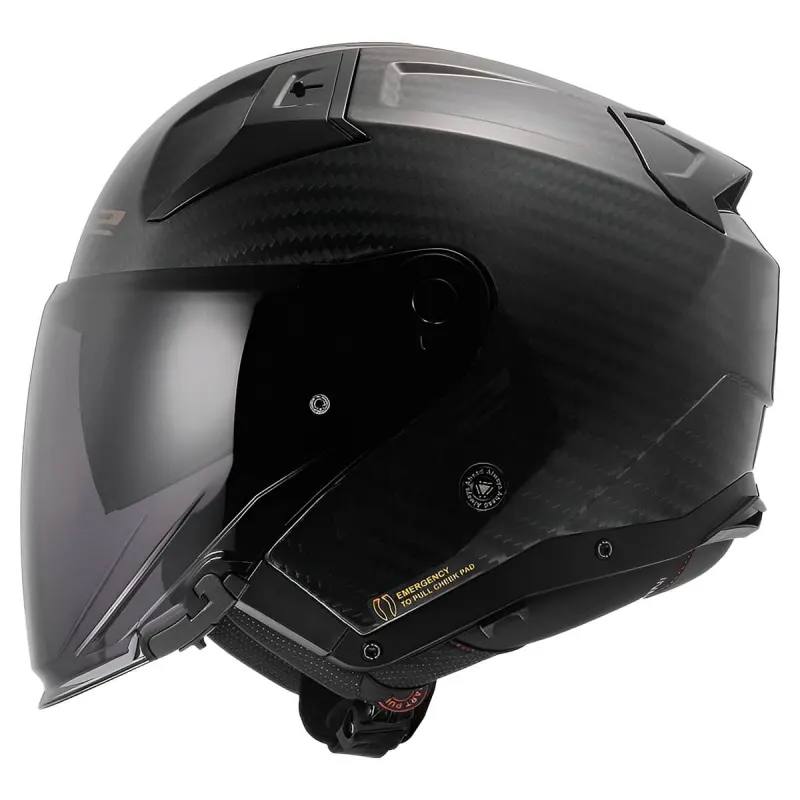 Capacete LS2 OF603 Infinity 2 C Solid Carbon Fosco Aberto - Carbono