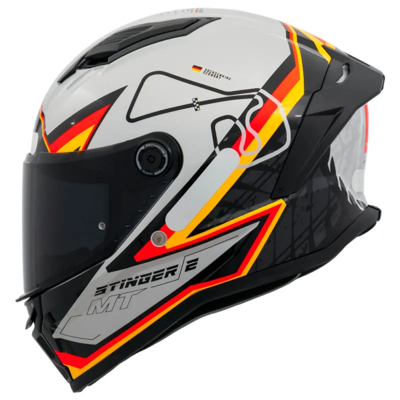 Capacete MT Stinger 2 Grand Prix C1 Alemanha Fechado - 