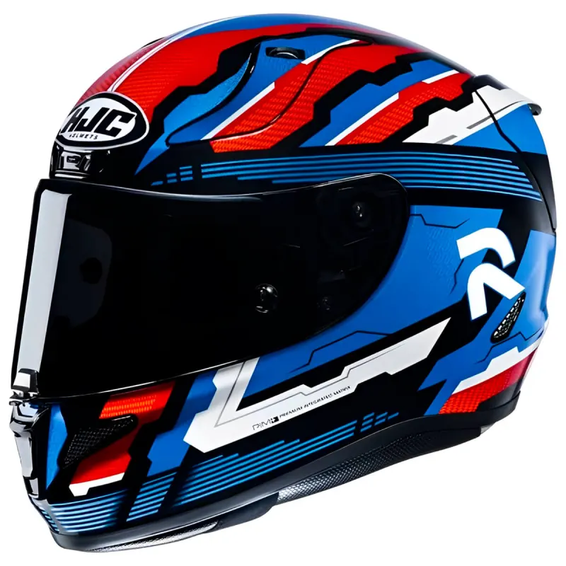 Capacete HJC RPHA 11 Stobon Azul Vermelho Branco Fechado - 