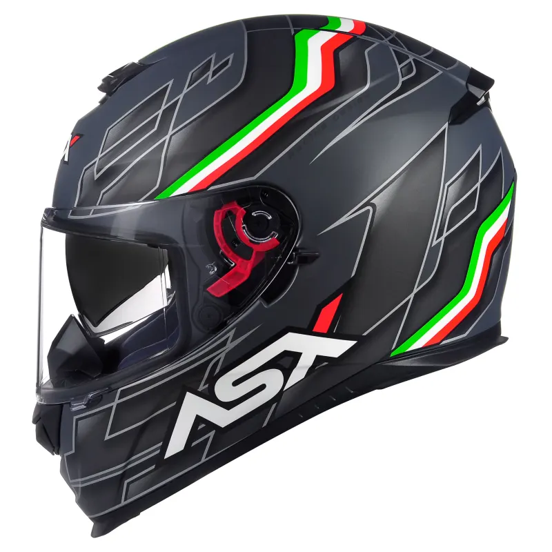 Capacete ASX Eagle SV Italy Fosco Cinza Fechado - 