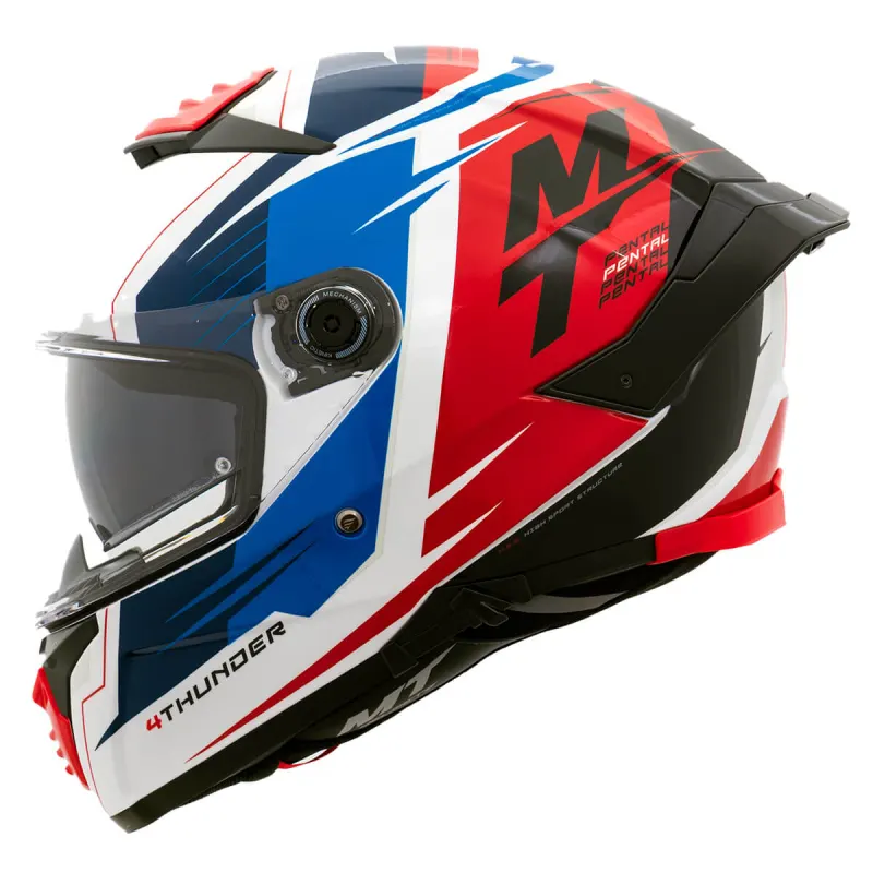 Capacete MT Capacete Fechado MT Thunder 4 SV Pental A5 Vermelho Fechado - 