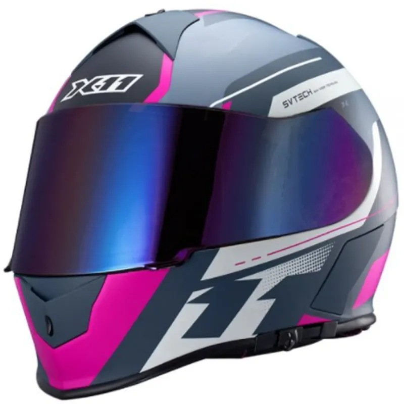 Capacete X11 Revo Pro Eleven SV Rosa Fosco Fechado - 