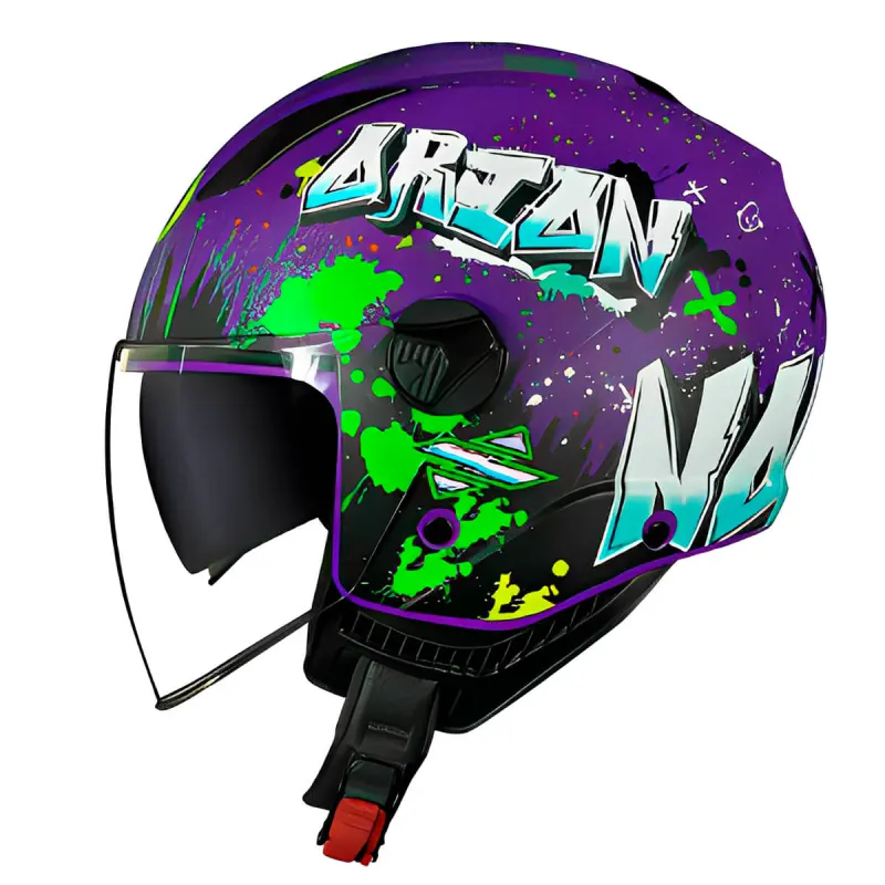 Capacete Norisk Orion SV Shine Roxo Azul Fosco Aberto - Roxo Azul Fosco