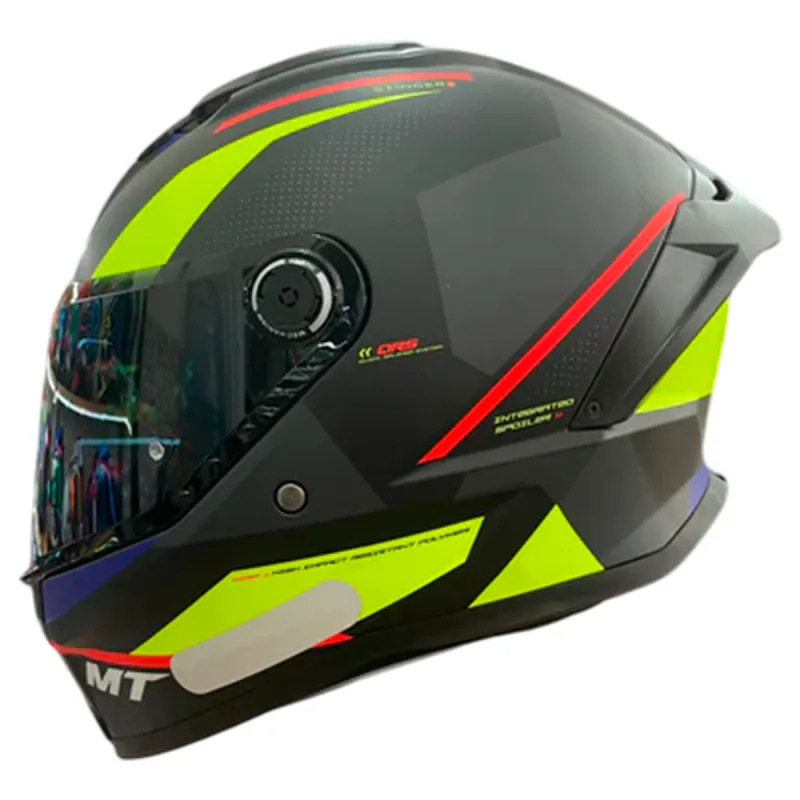 Capacete MT Stinger 2 Cheste C3 Amarelo Fluor Fosco Fechado - 