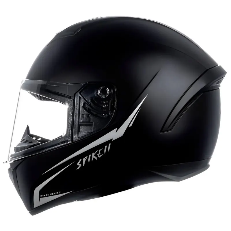 Capacete Peels Spike 2 NKD Preto Fosco Prata Fechado - 
