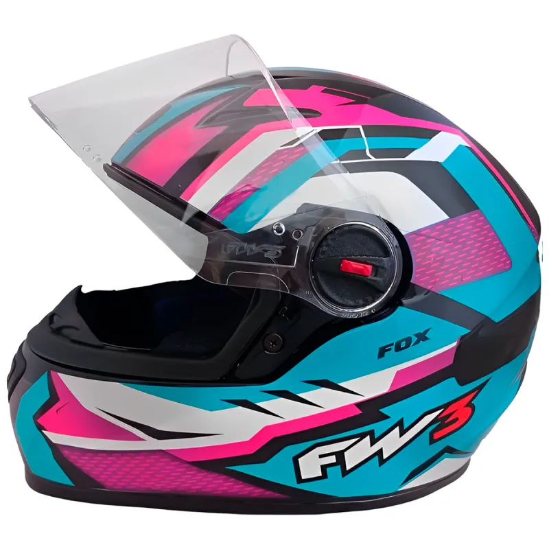 Capacete FW3 GTN Fox Azul Fechado - Azul