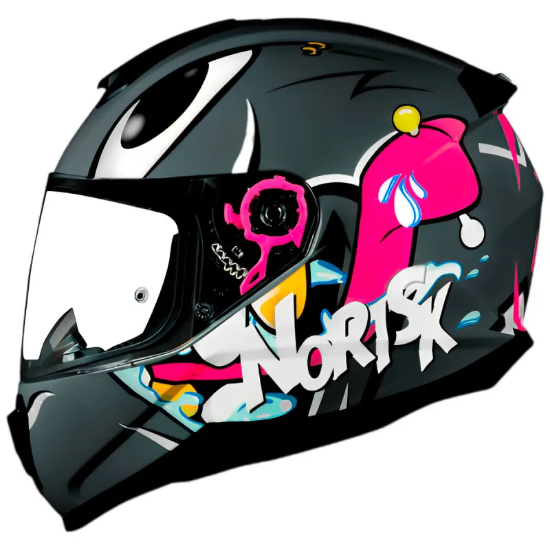Capacete Norisk Razor Mad Cinza Fechado - Cinza