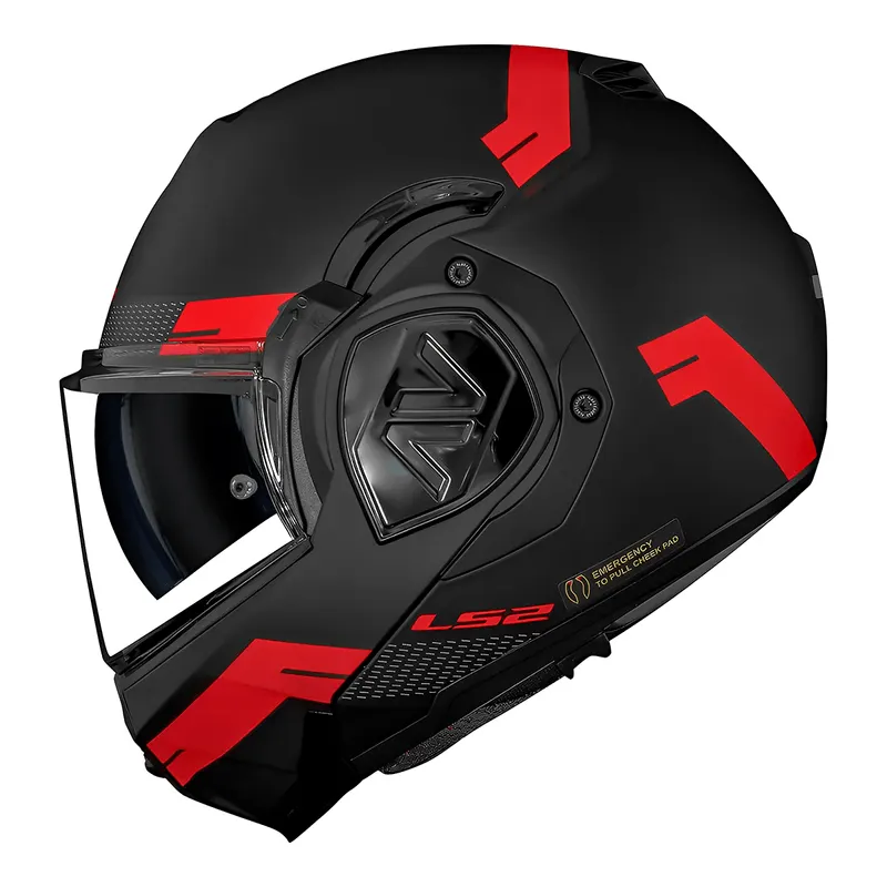 Capacete LS2 FF906 Advant Bend Preto Fosco Articulado/Robocop - Preto Fosco