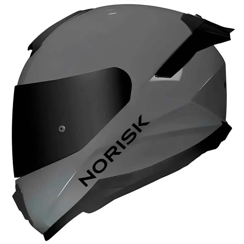 Capacete Norisk Razor Solid Edition Nardo Grey Fechado - Cinza