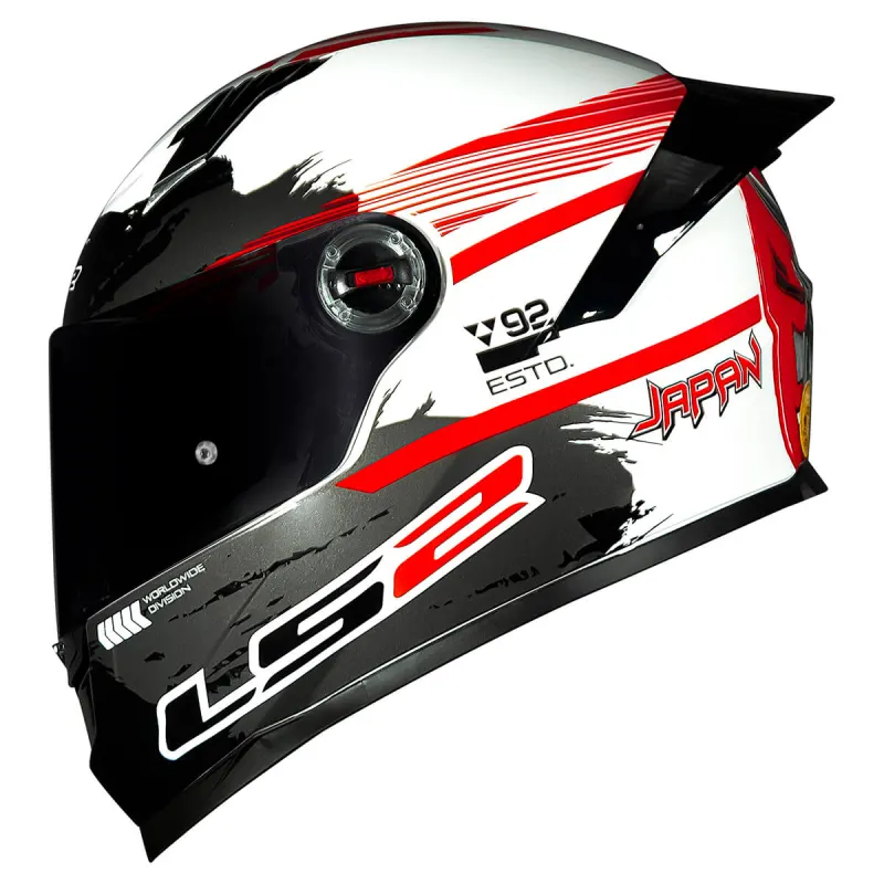 Capacete LS2 FF358 S Japan Vermelho Fechado - Vermelho
