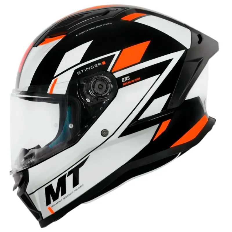Capacete MT Stinger 2 Zivze B4 Fluor Fechado - 