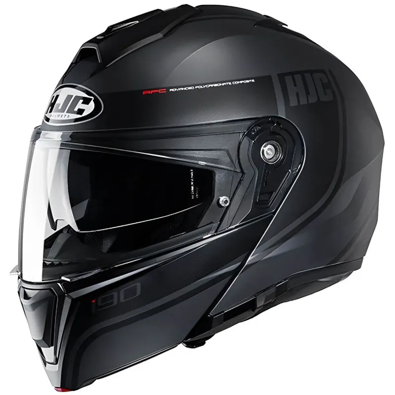 Capacete HJC I90 Davan Preto Fechado - 