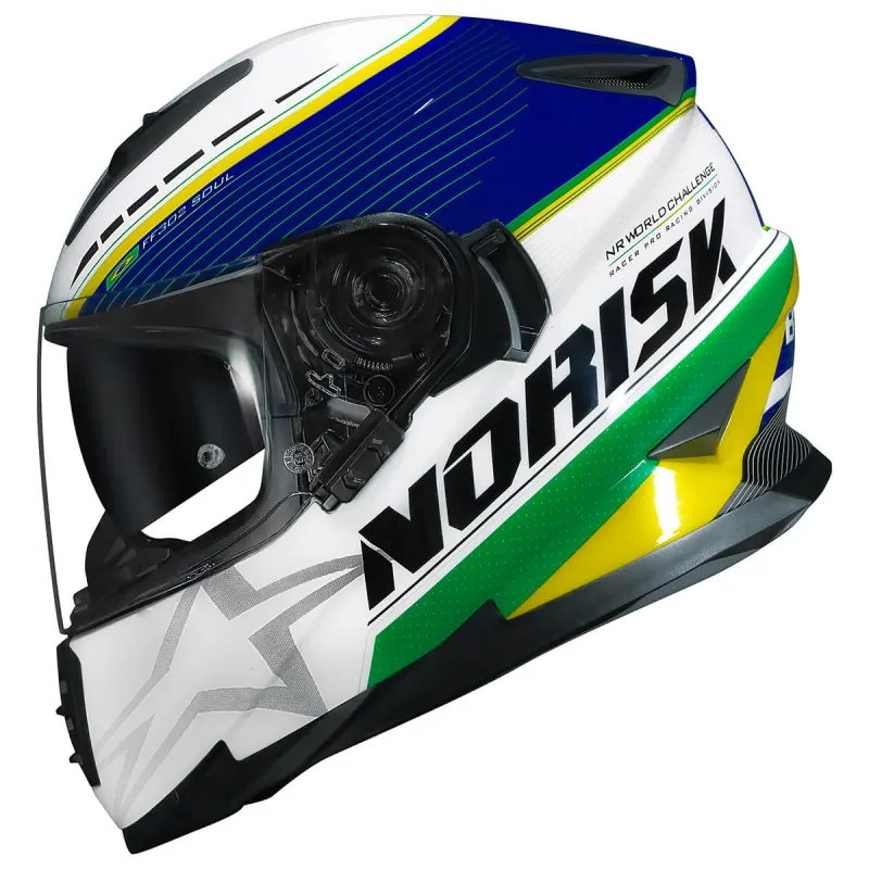 Capacete Norisk FF302 Soul Grand Prix Brazil Fechado - Monocolor