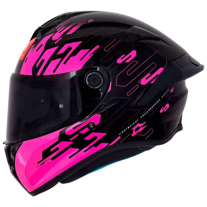 Capacete MT Targo S Rougat C8 Rosa Fechado - 